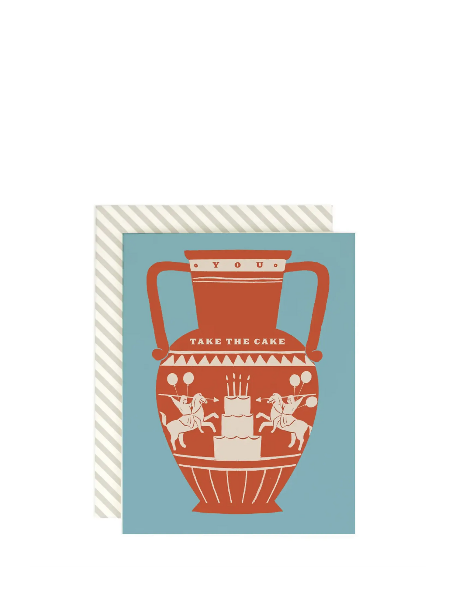 Take the Cake Grecian Vase Celebration card