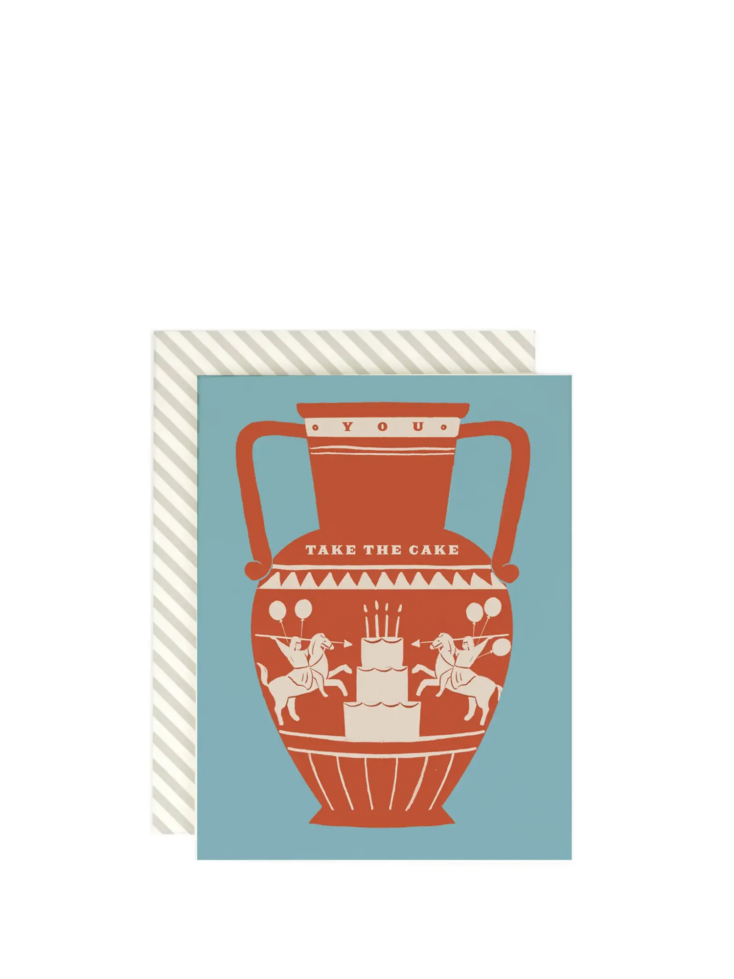 Take the Cake Grecian Vase, greeting card