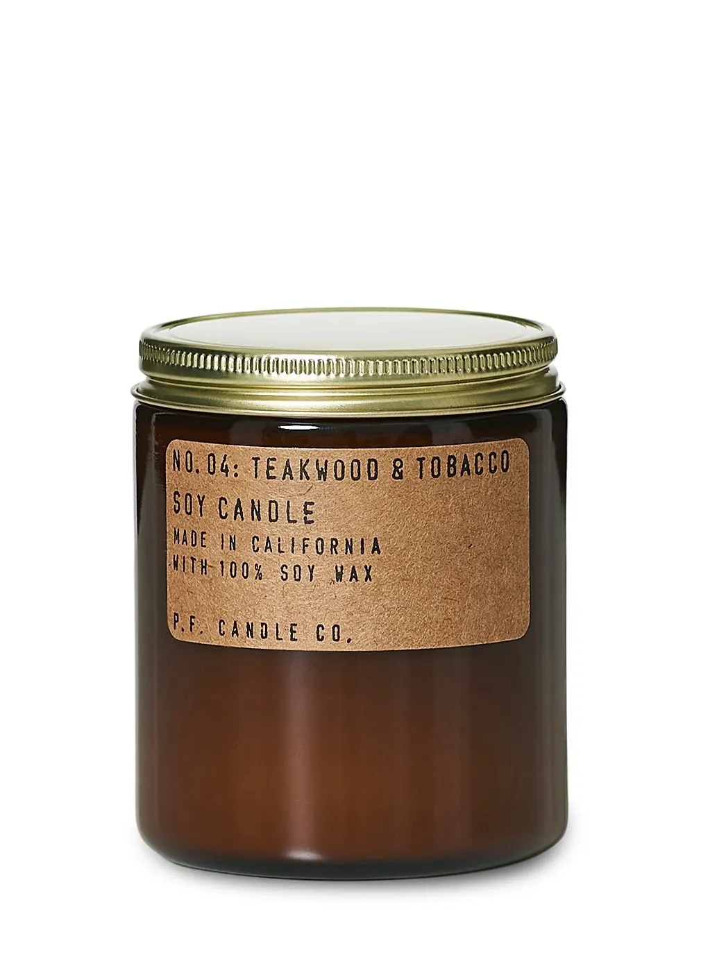 Teakwood and Tobacco - scented soy candle, standard size