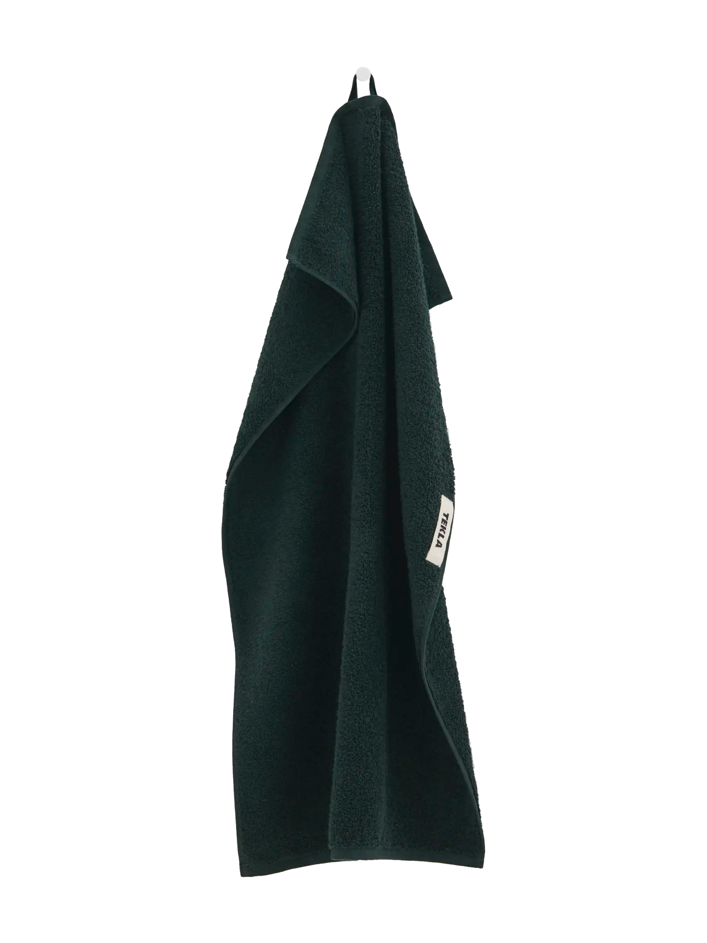 Terry Hand Towel, Solid forest green