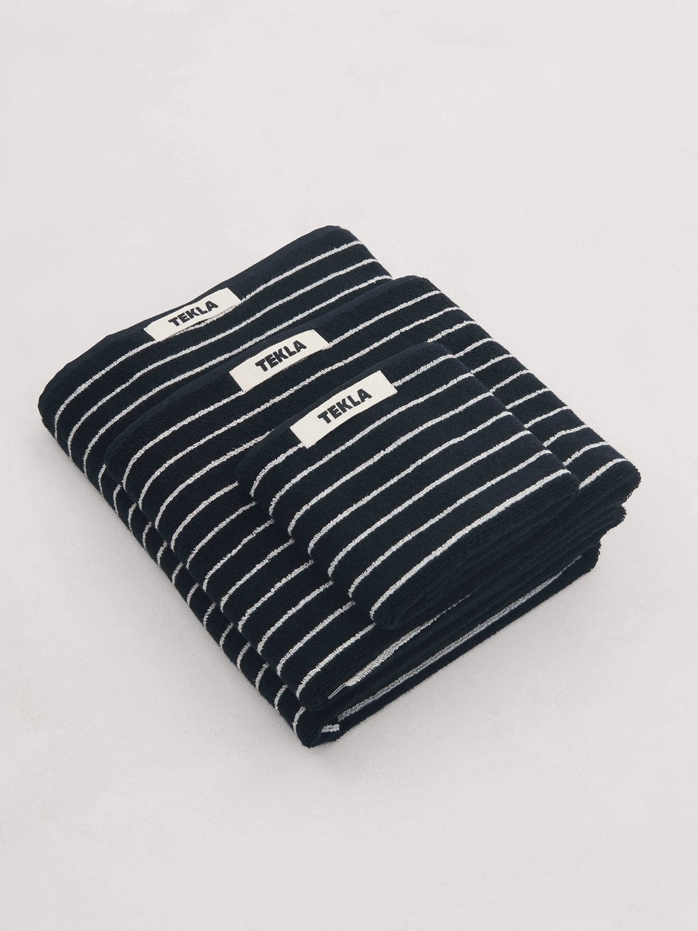 Terry Bath Towel, Black stripes