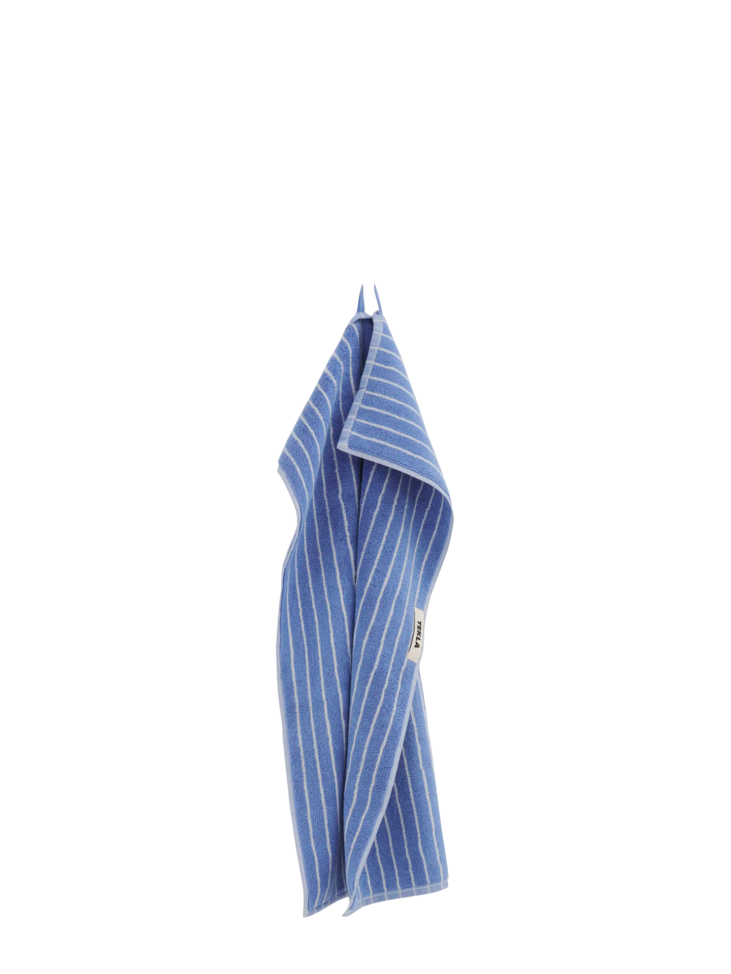 Terry Hand Towel, Clear blue stripes