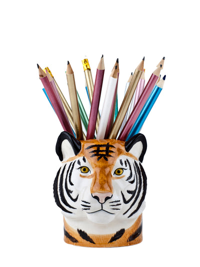 Tiger pencil pot