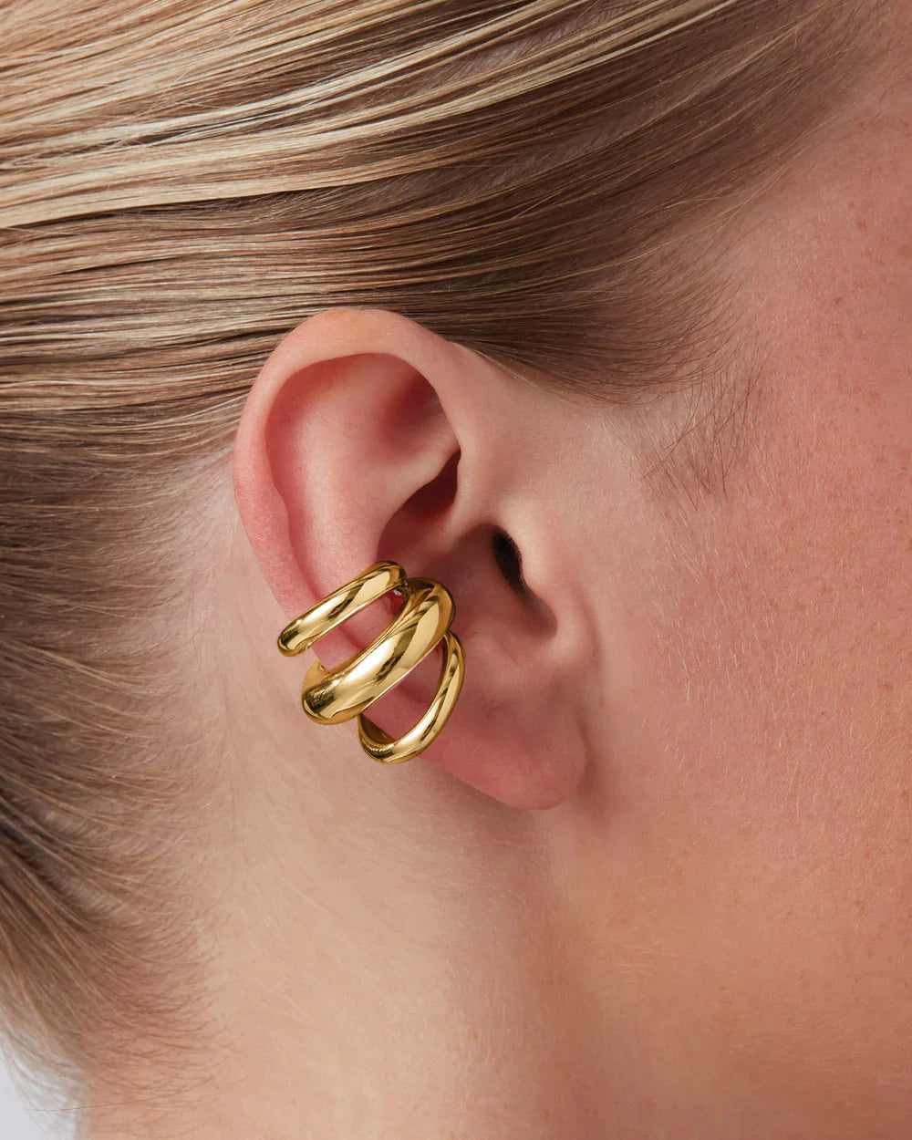 Tome triple ear cuff, gold