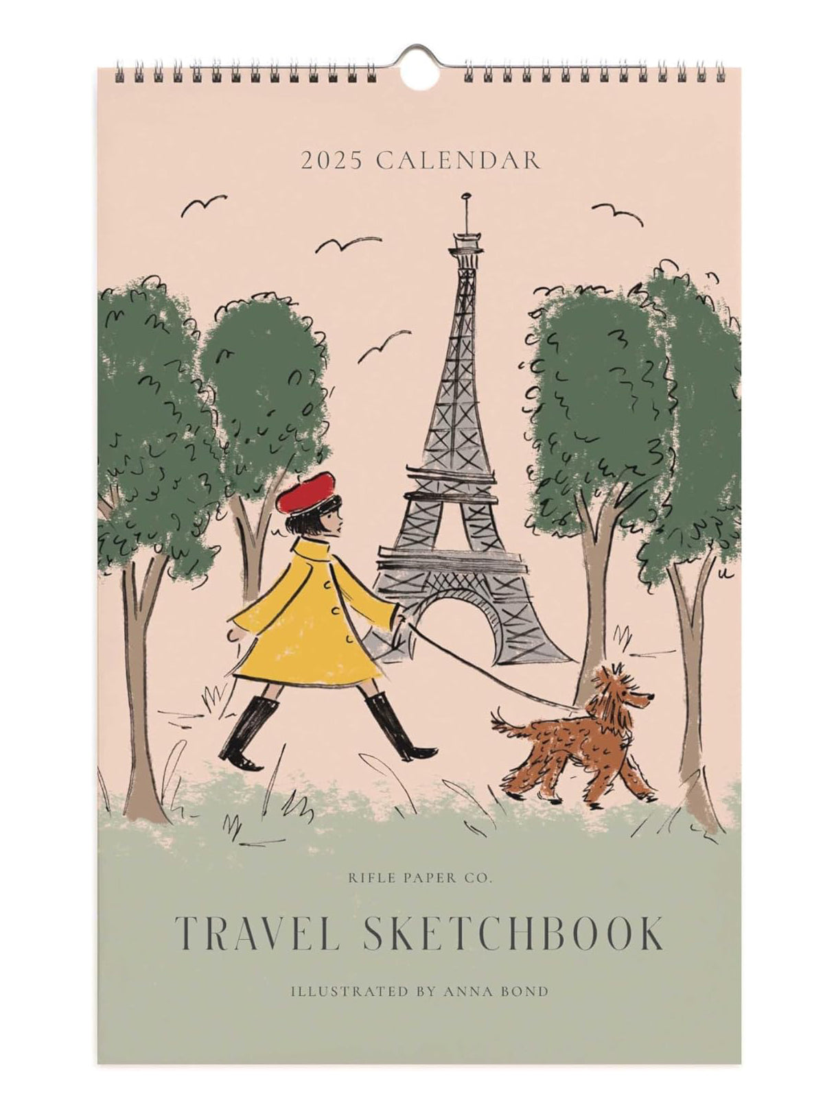 Travel Sketchbook 2025 Wall Calendar