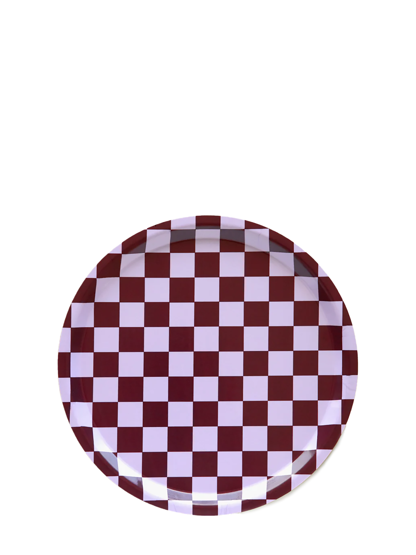 Grape CHECKER Round Serving Tray (31 cm)