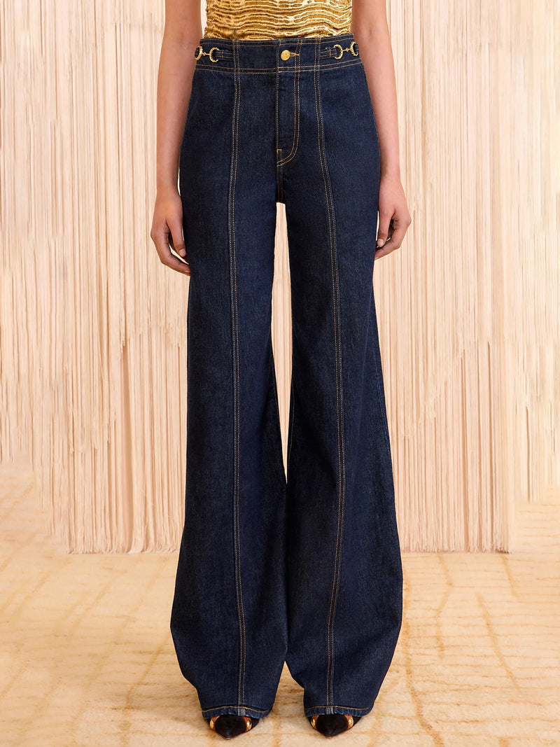 Delphine high rise jean, tigris deep indigo blue