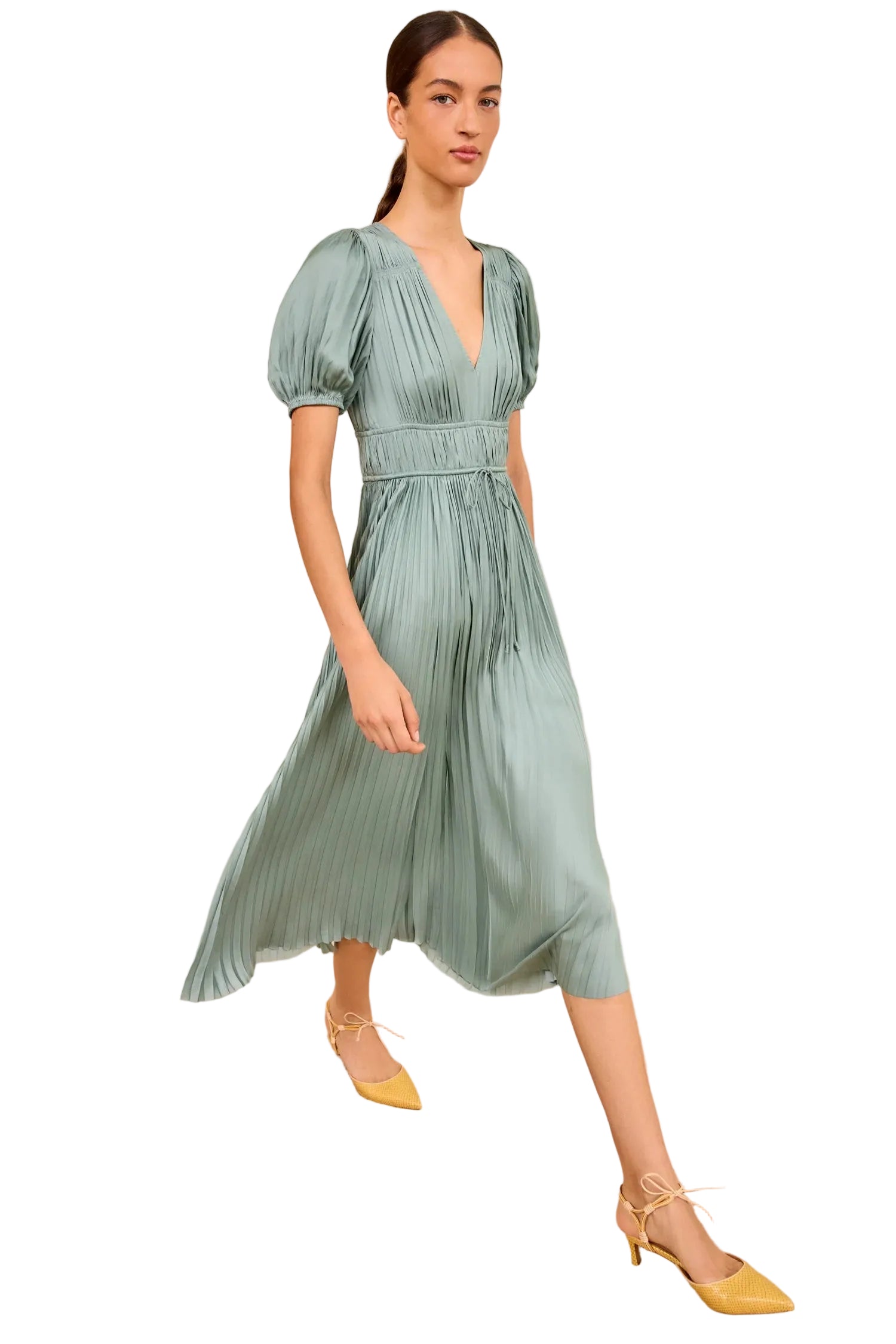 sachin and babi light blue dress Ulla Johnson: Audra puff sleeve dress, sea glass green