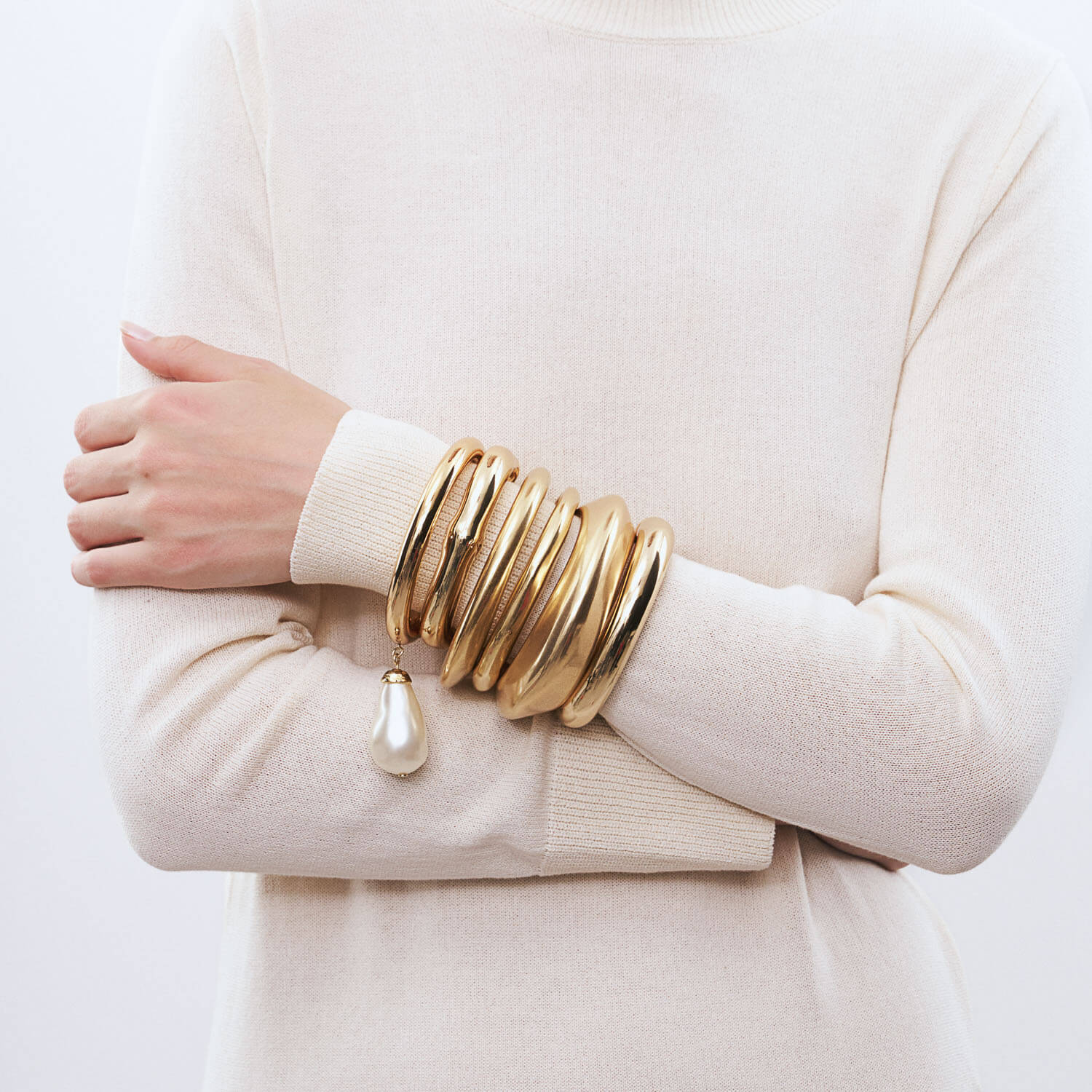 New Edge Bangle, Gold Vintage