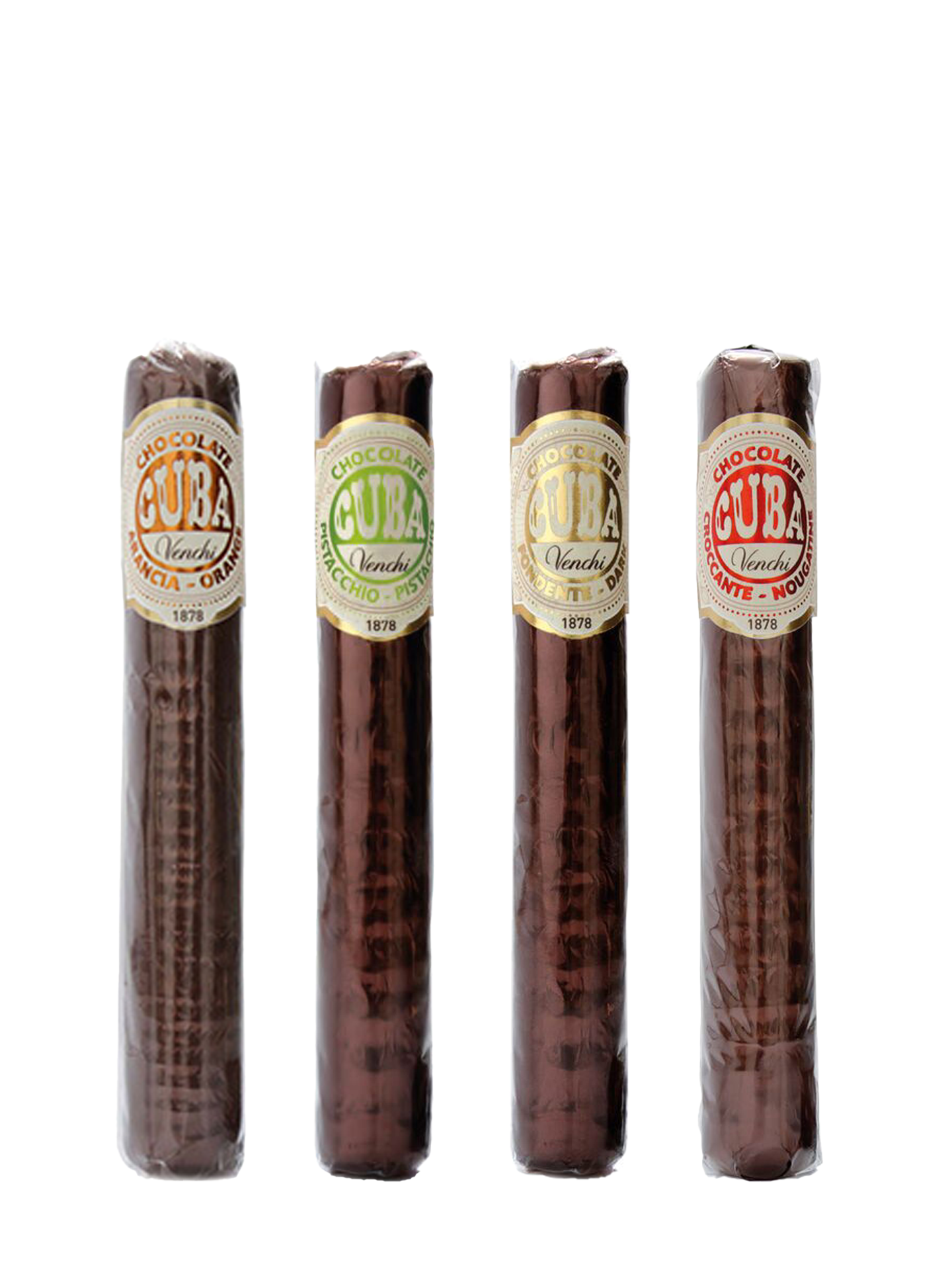 Venchi exclusive chocolate cigars, 4 flavours