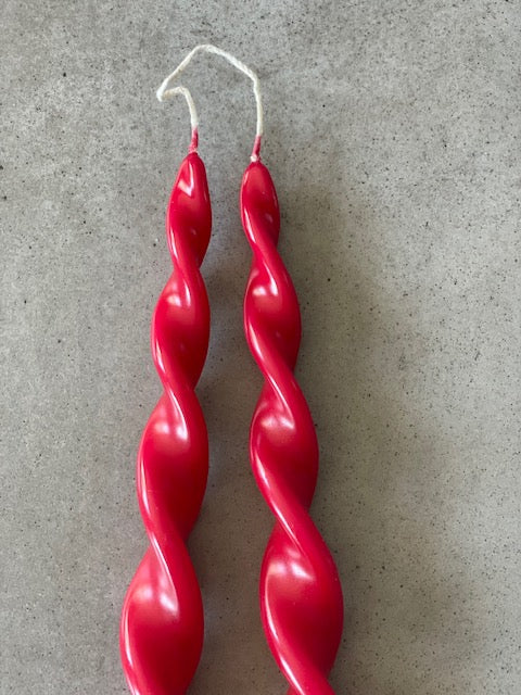 Screwed candles, set of 2 (29 cm)