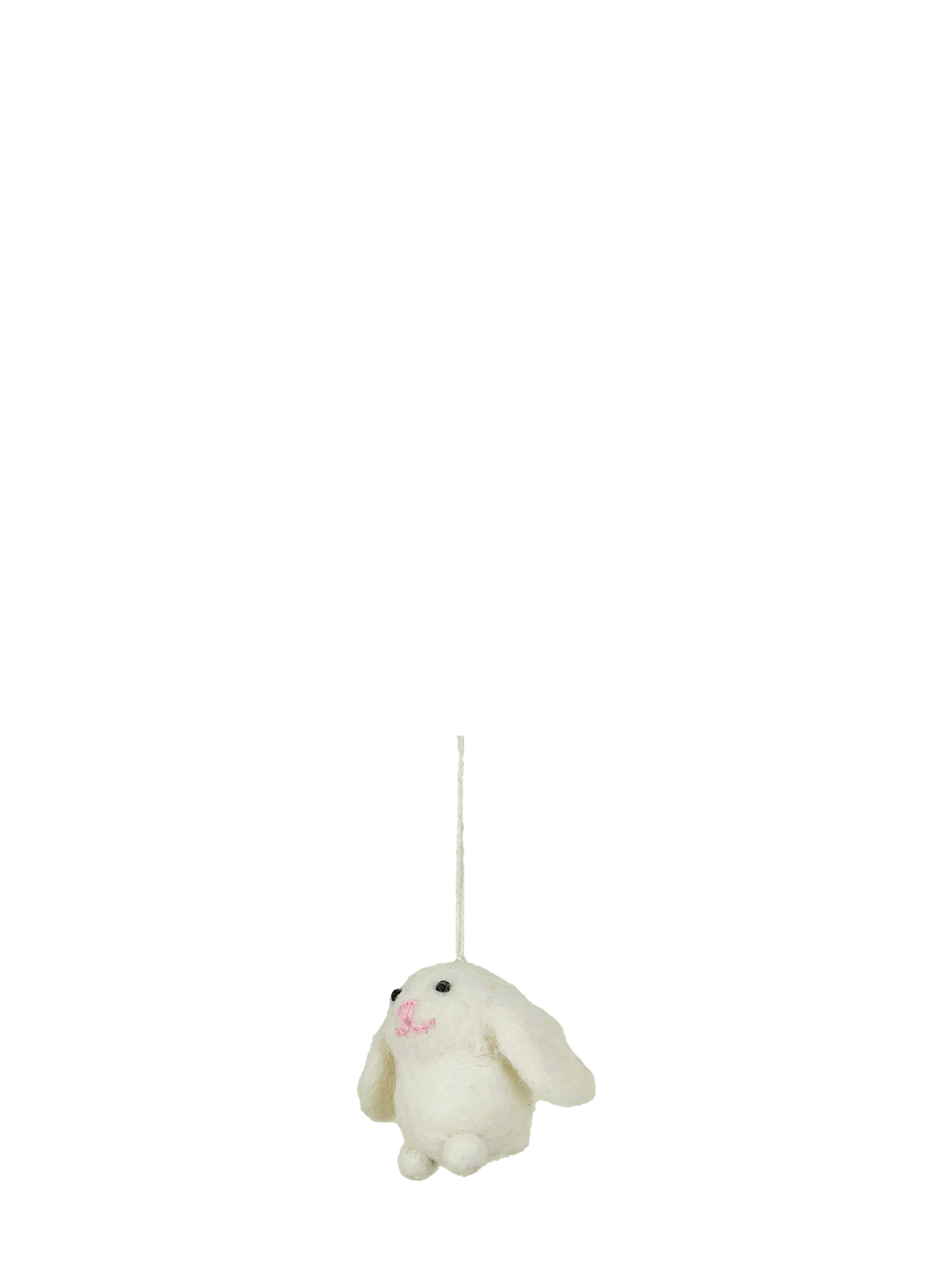 Mini Bunny Easter ornament, white