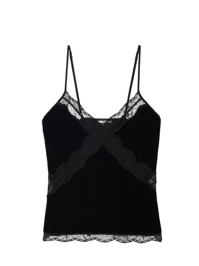 Cishi Velvet Top, Black