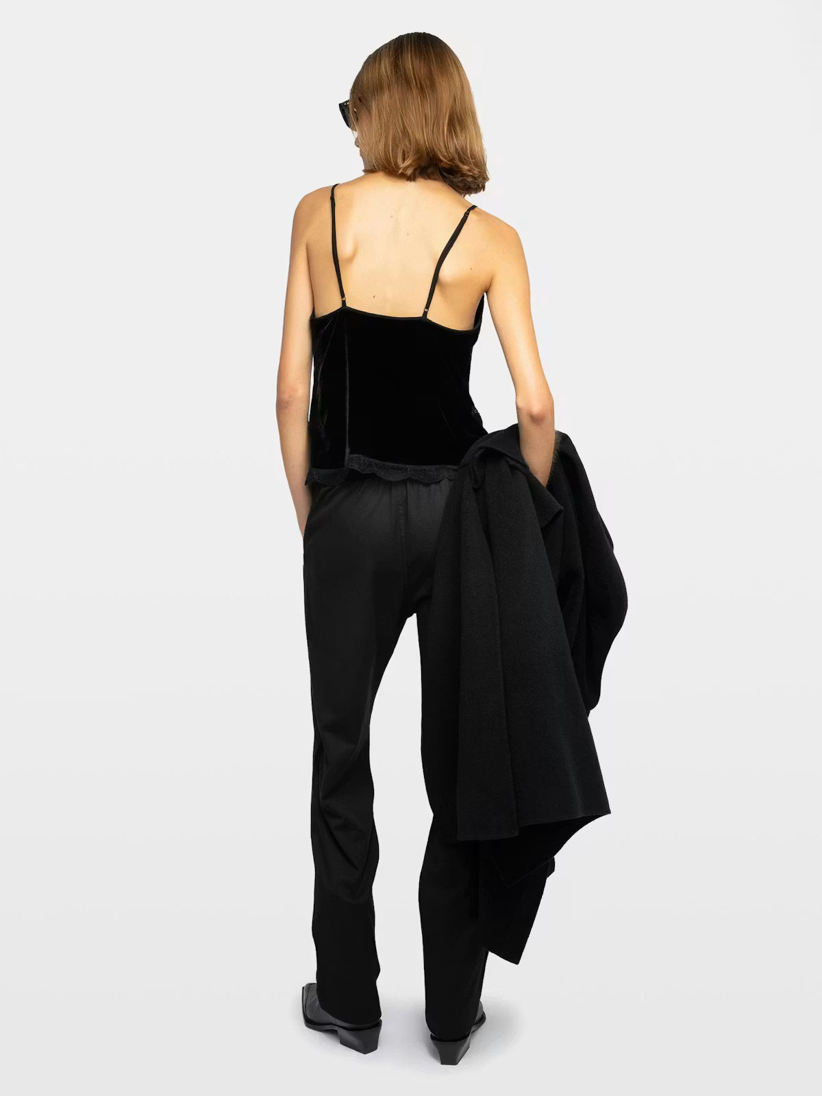 Cishi Velvet Top, Black