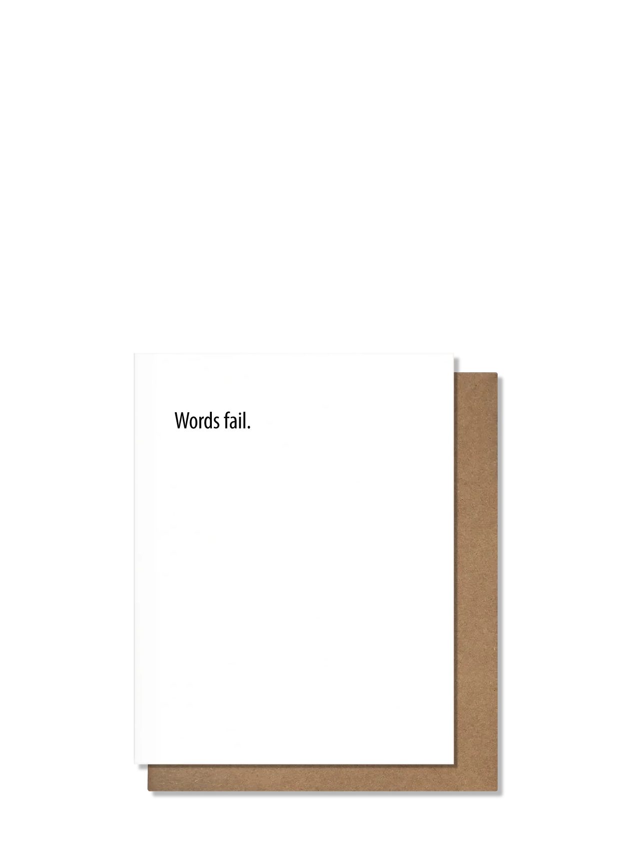 Words Fail Sympathy Card