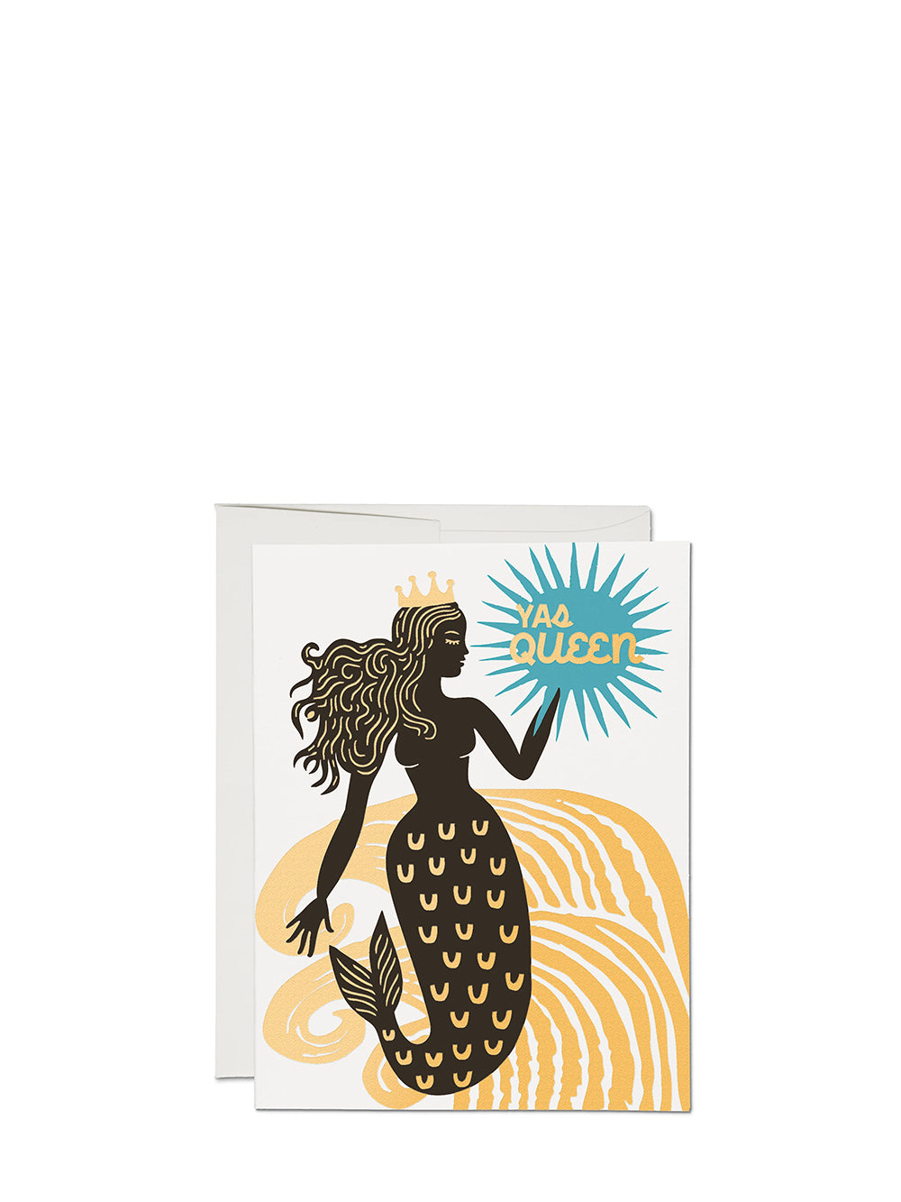 Yas Queen mermaid, love & friendship card