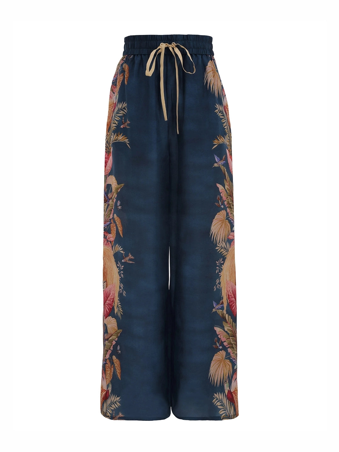 Ascension Relaxed Pant, dark blue palm floral print
