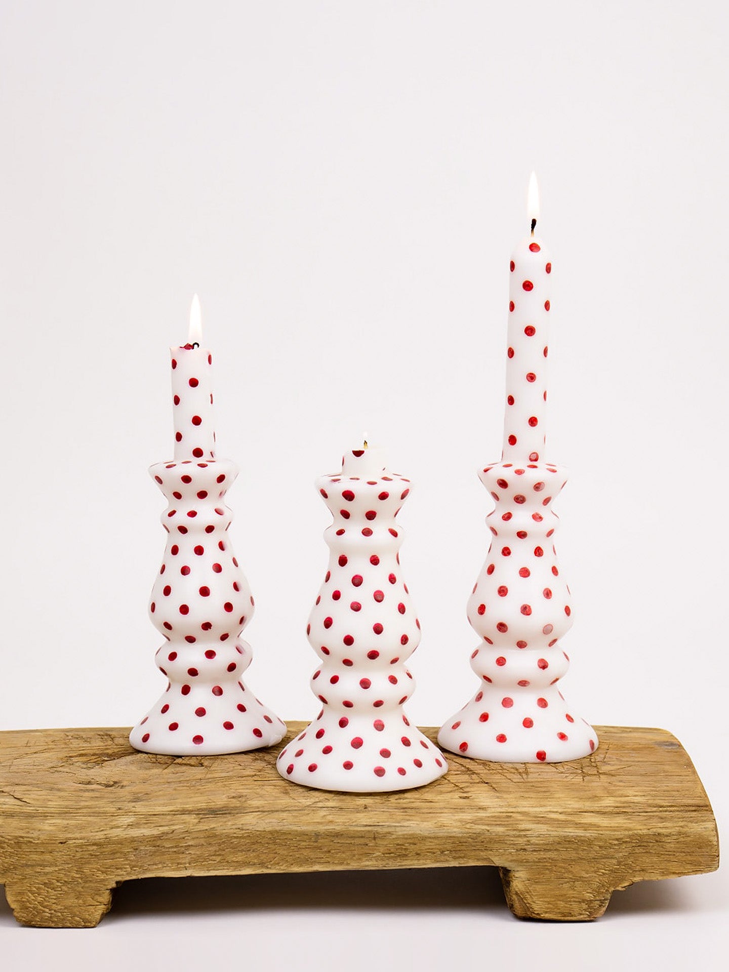Glow dotted candle, 3 styles