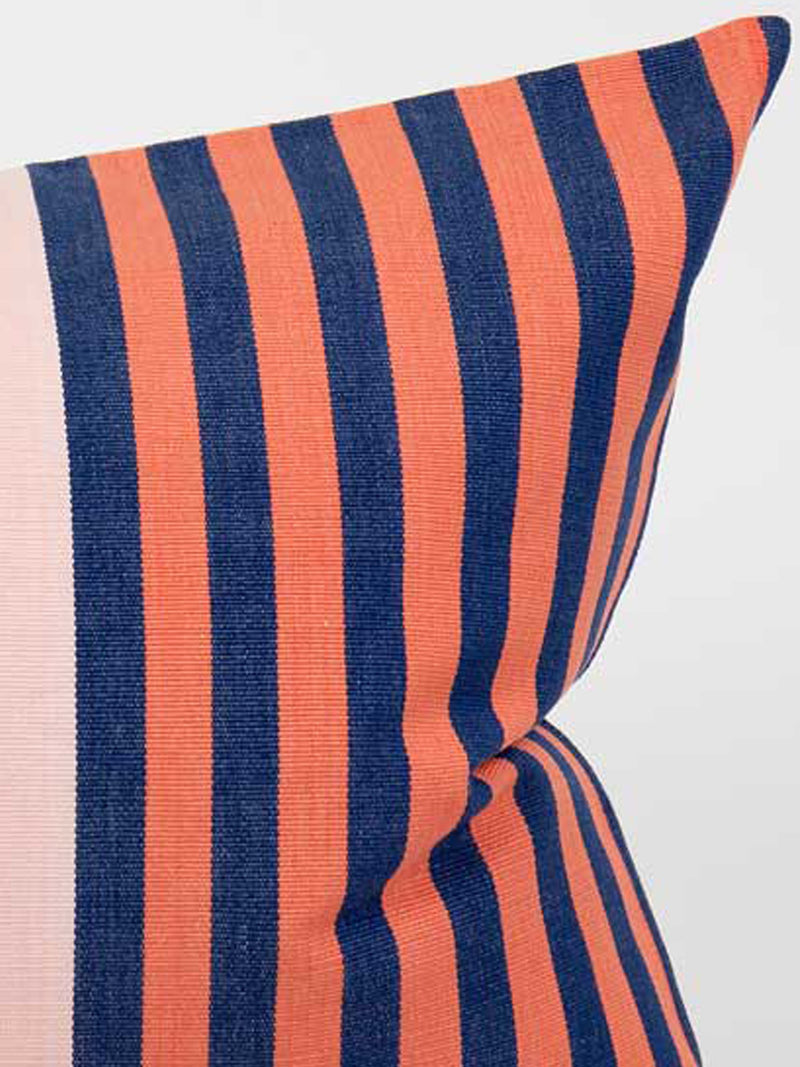 Arturo big cushion cover, yellow/pink/orange stripes (50x70cm)