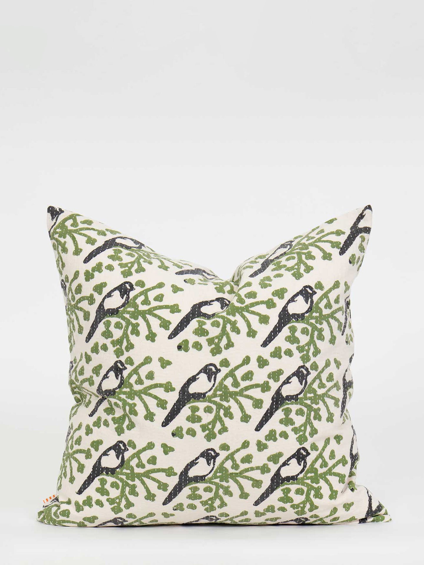 Pica pica cushion cover (50x50cm), green