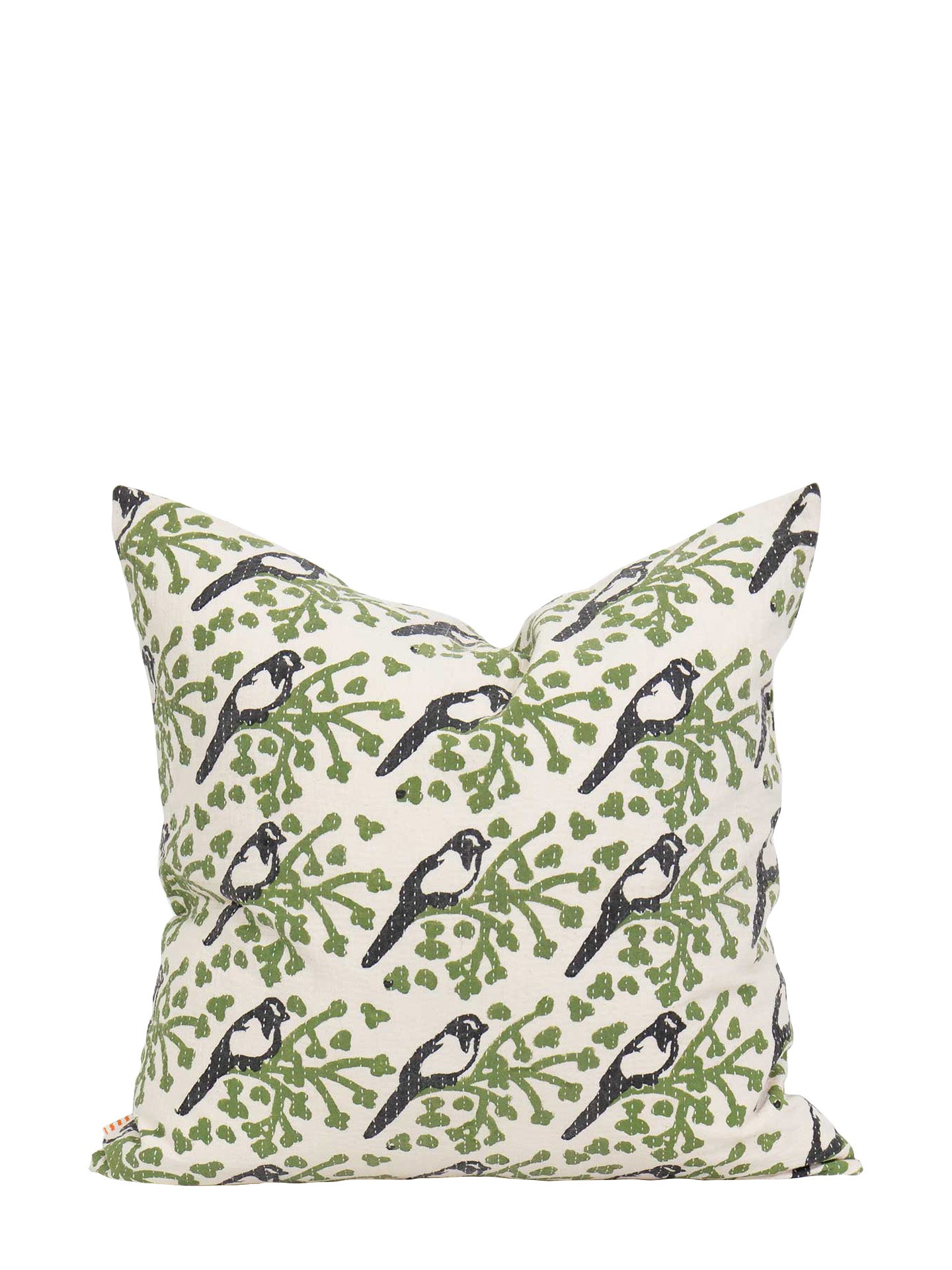 Pica pica cushion cover (50x50cm), green