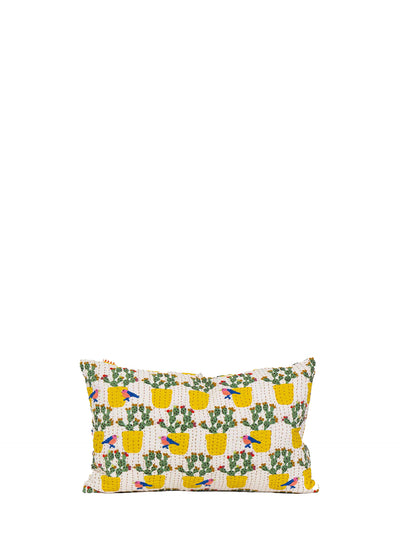 Fig cactus cushion cover (30x50cm), green