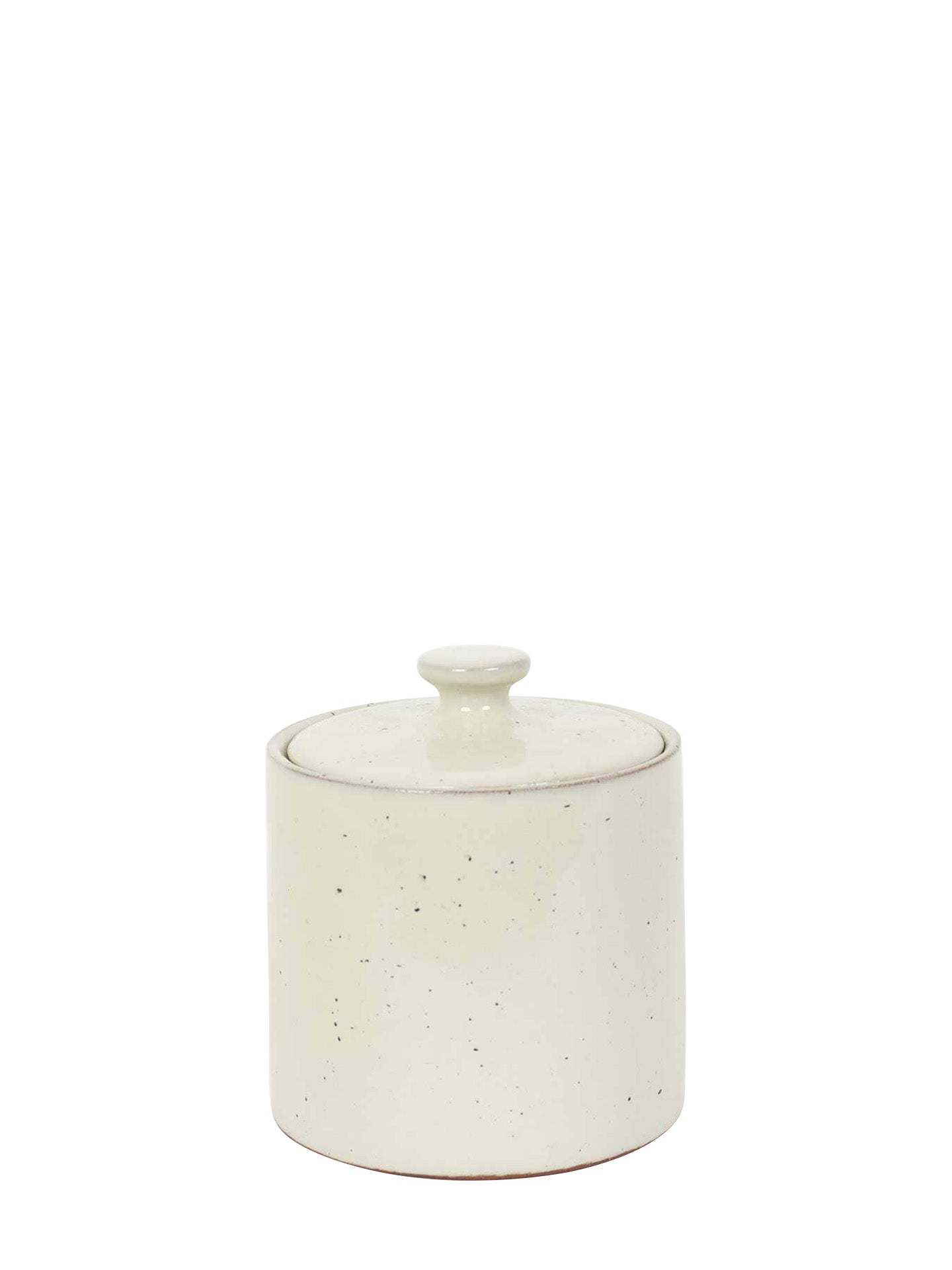 Earth ceramic jar with lid
