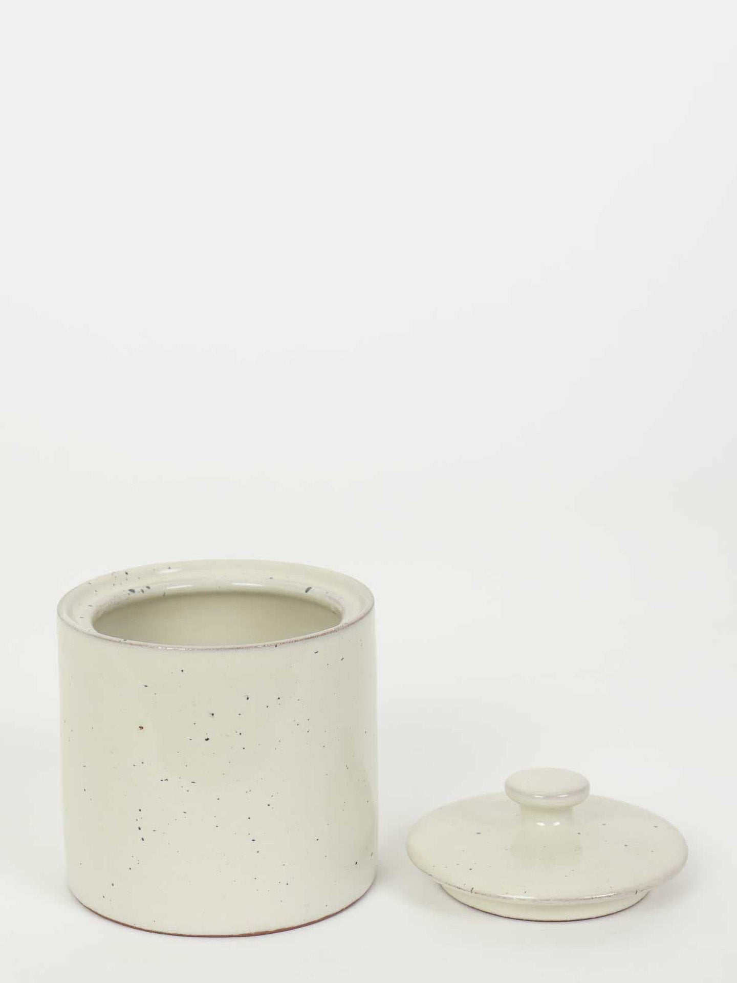 Earth ceramic jar with lid