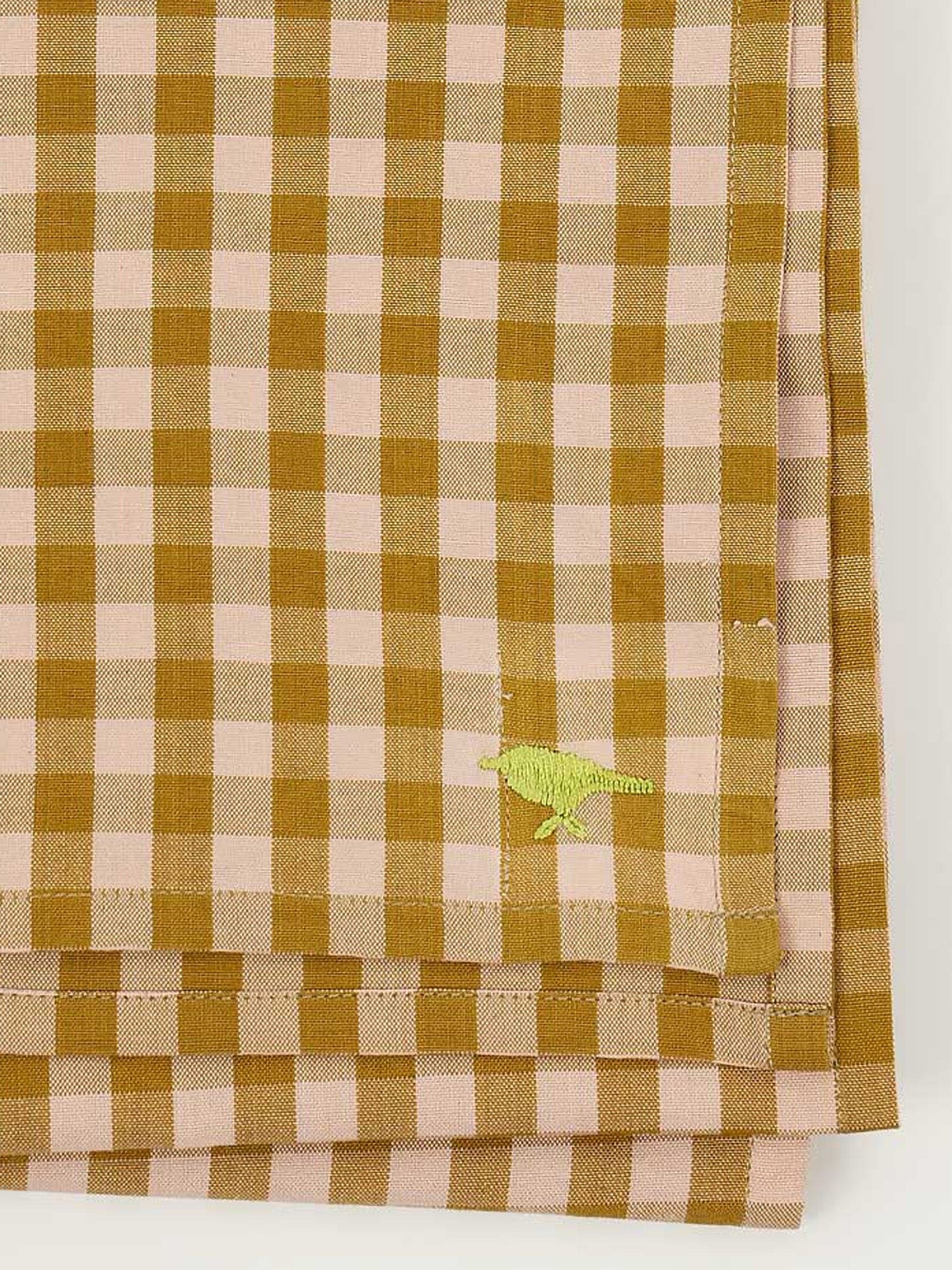 Maria kitchen towel, pink/mustard