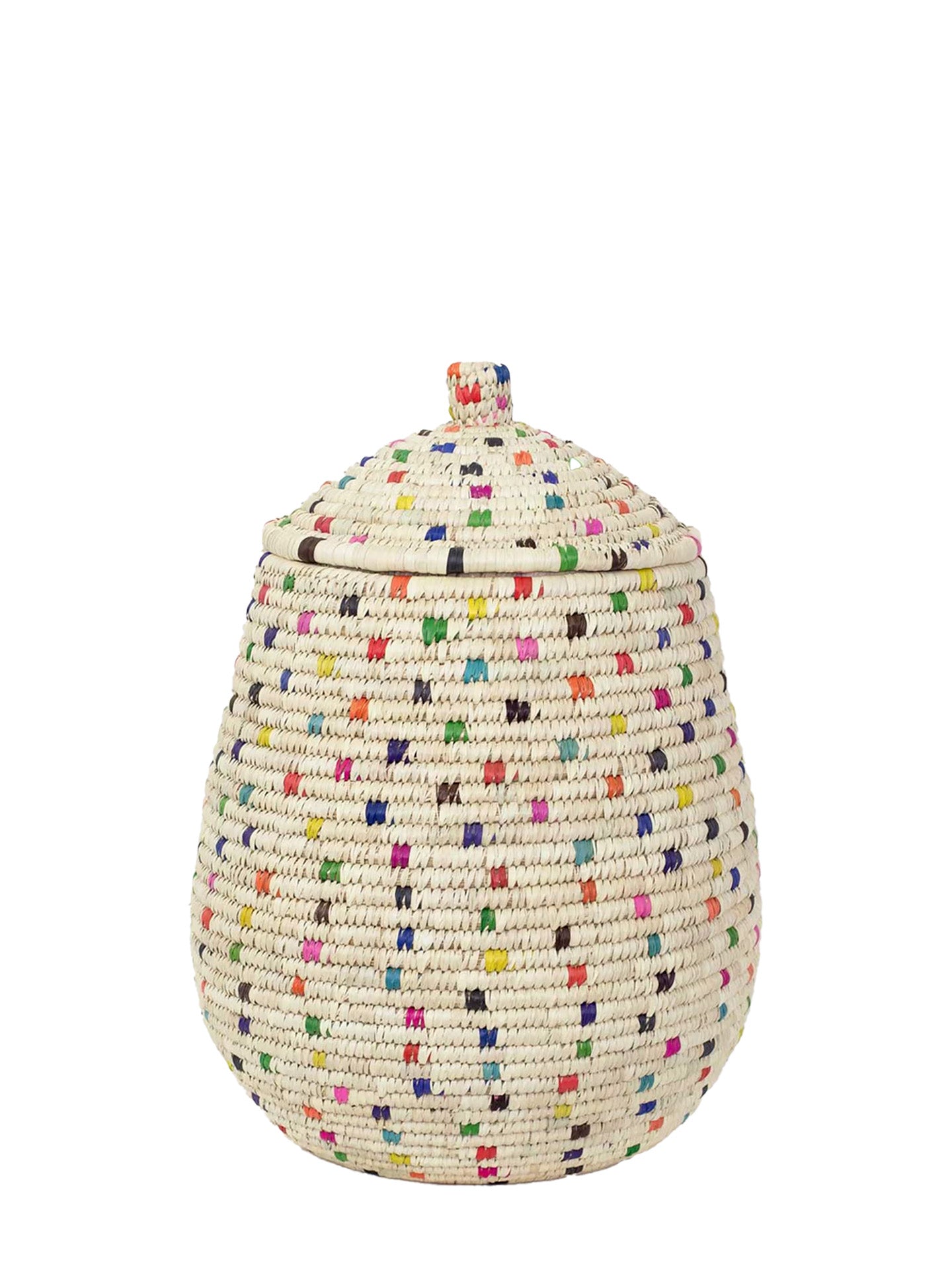 Dotted palm egg basket, multicolour