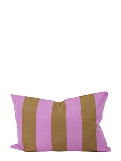 Fifi big cushion cover, pink-brown stripes (50x70cm)