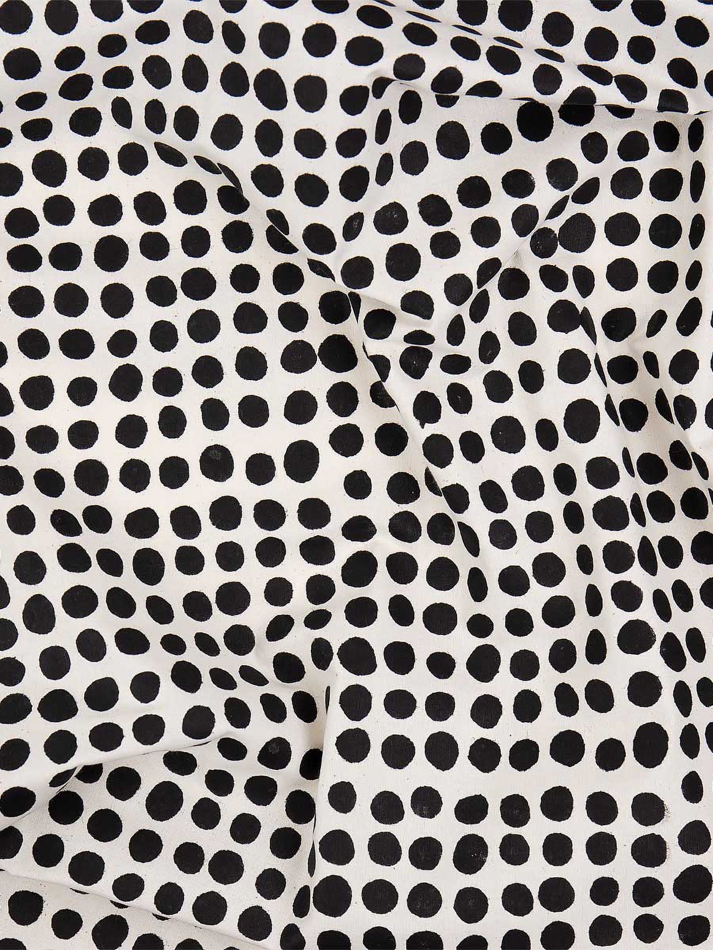 Dots table cloth, white/black (140x260 cm)