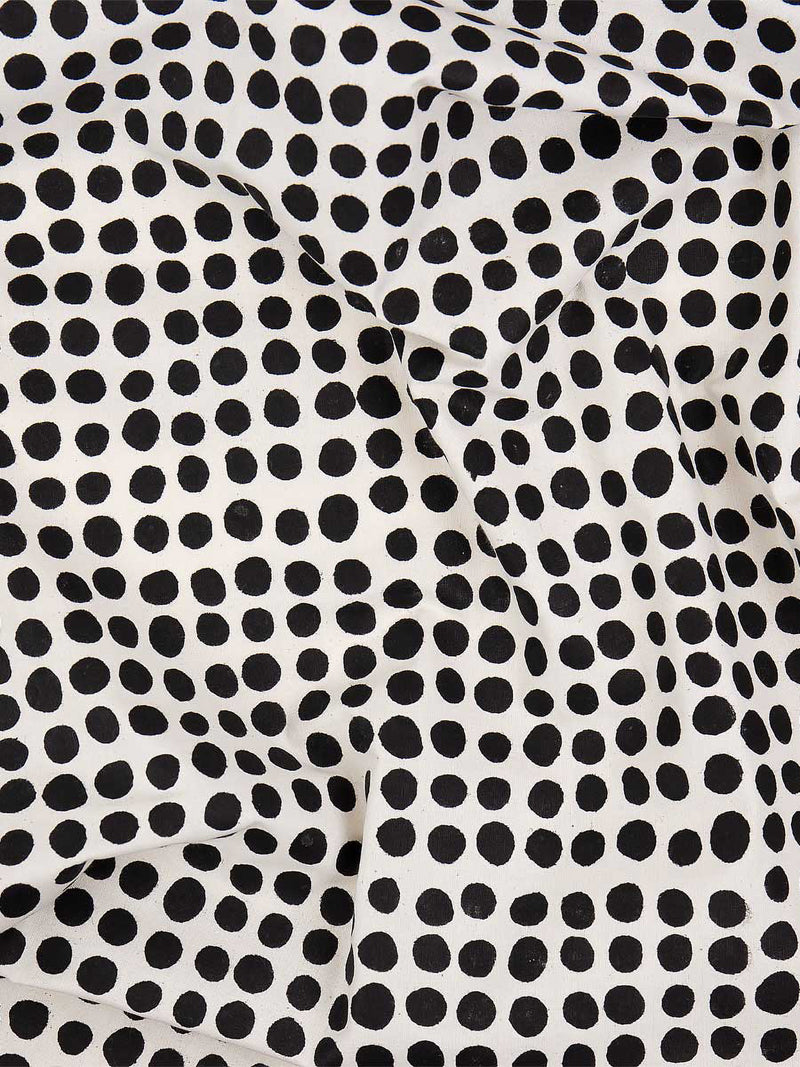 Dots table cloth, white/black (140x260 cm)