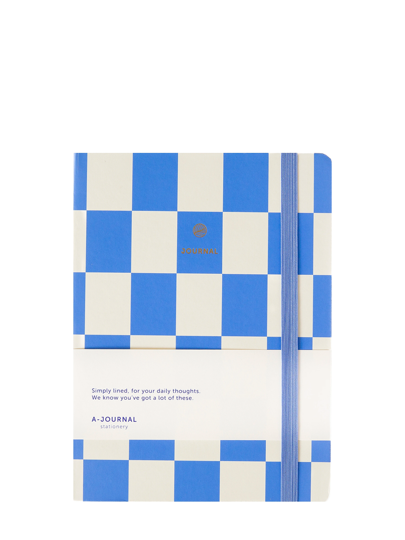 Notebook, Checkered light blue