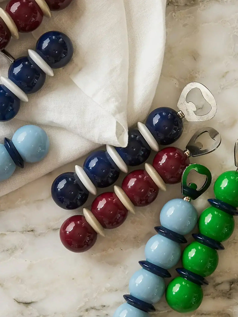 Bobbin bottle opener, cherry red