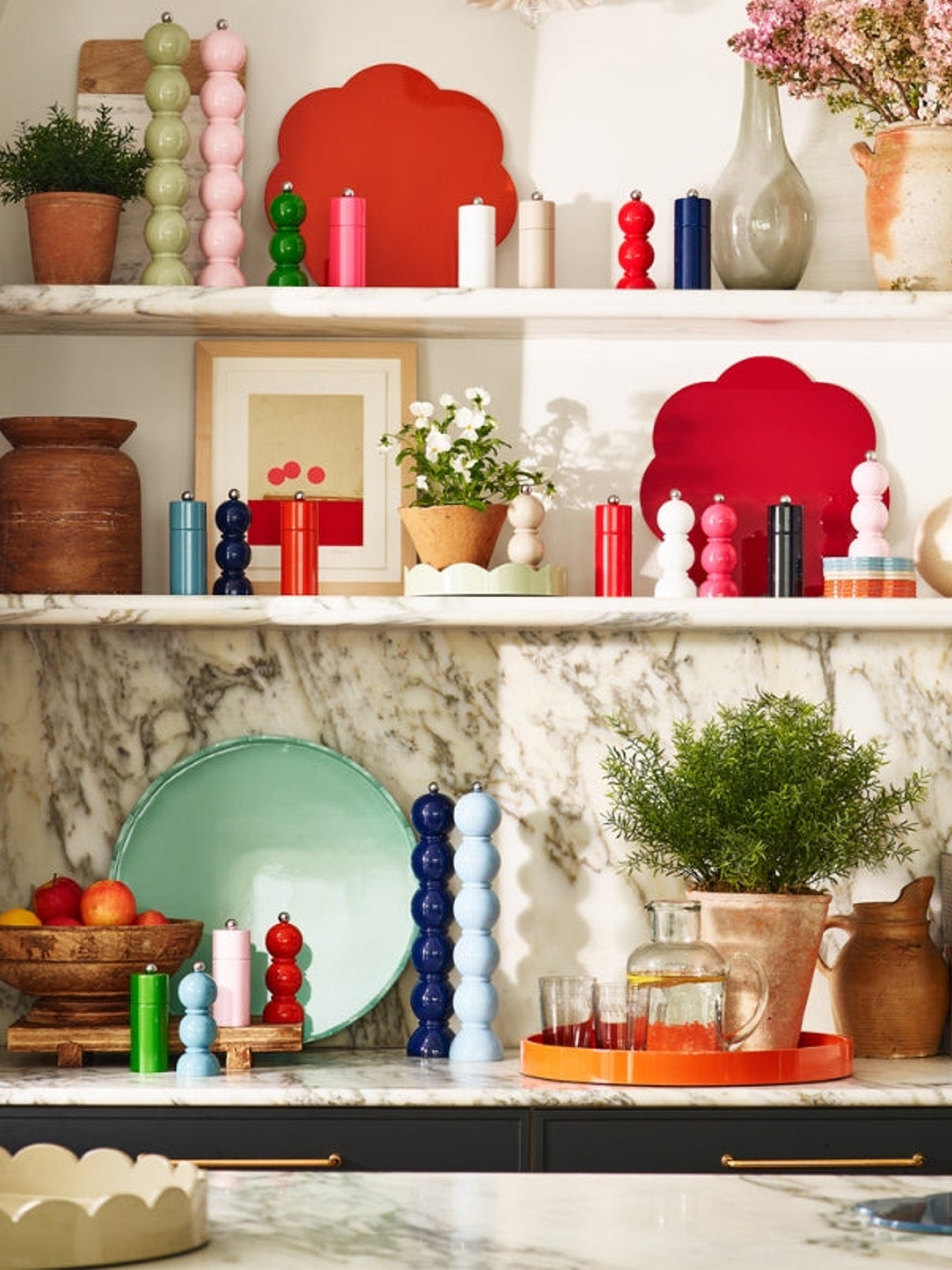 Cappucino Bobbin salt&pepper mill (35cm)