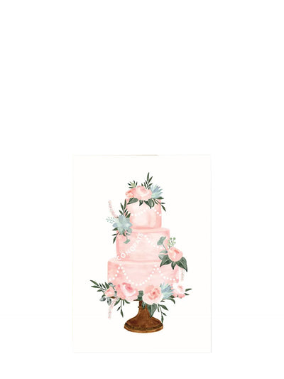 Cake congrats wedding card