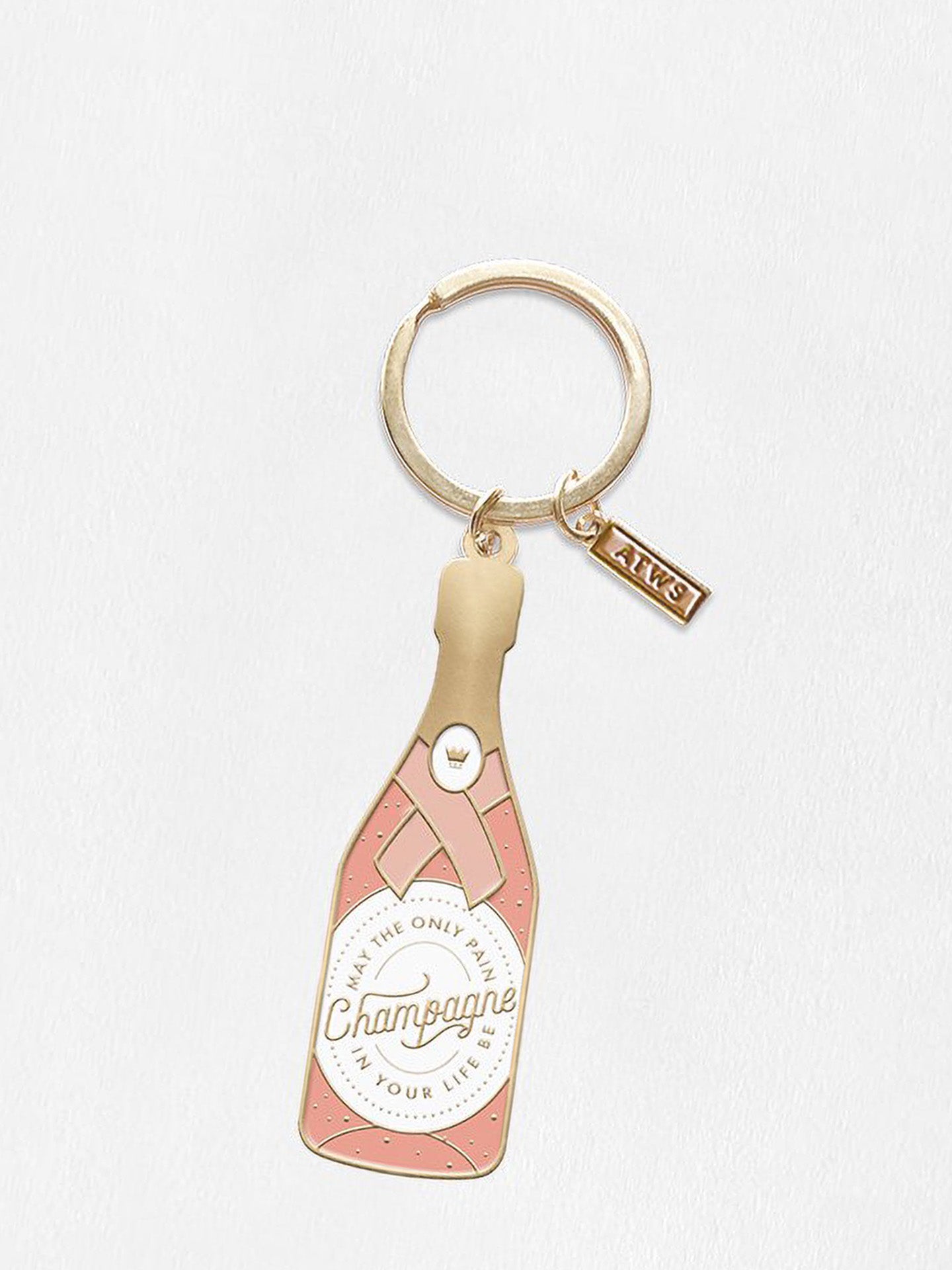 Champagne bottle keychain