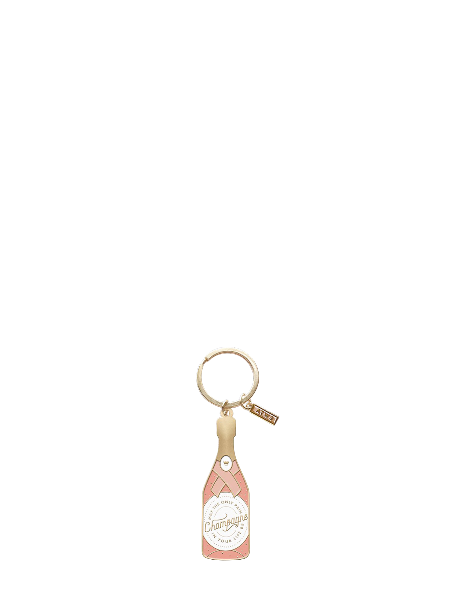Champagne bottle keychain