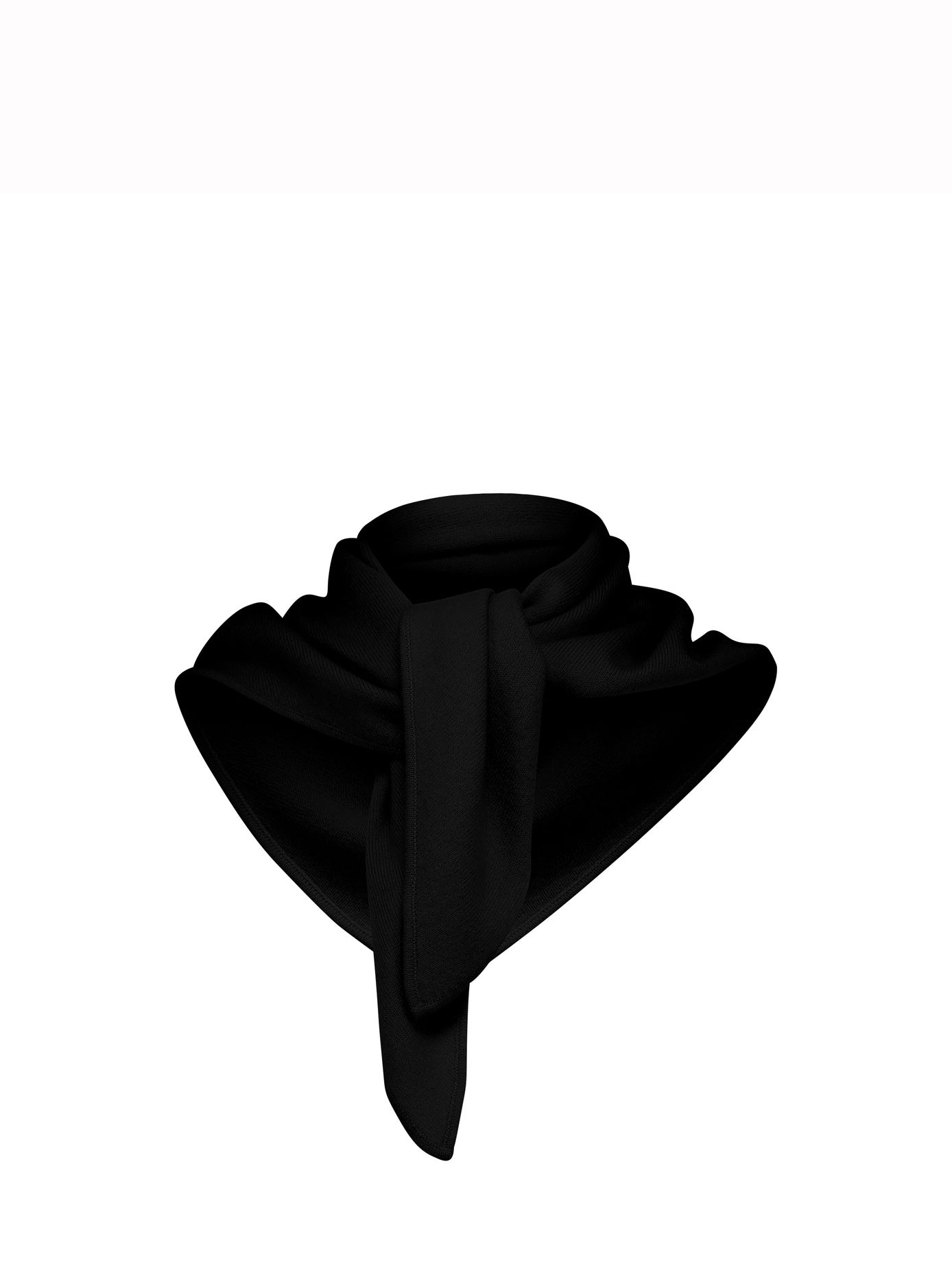 Black triangle scarf on a white background
