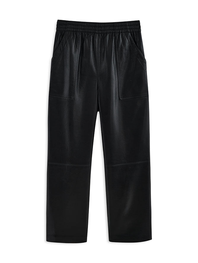 Billy recycled leather pant, black