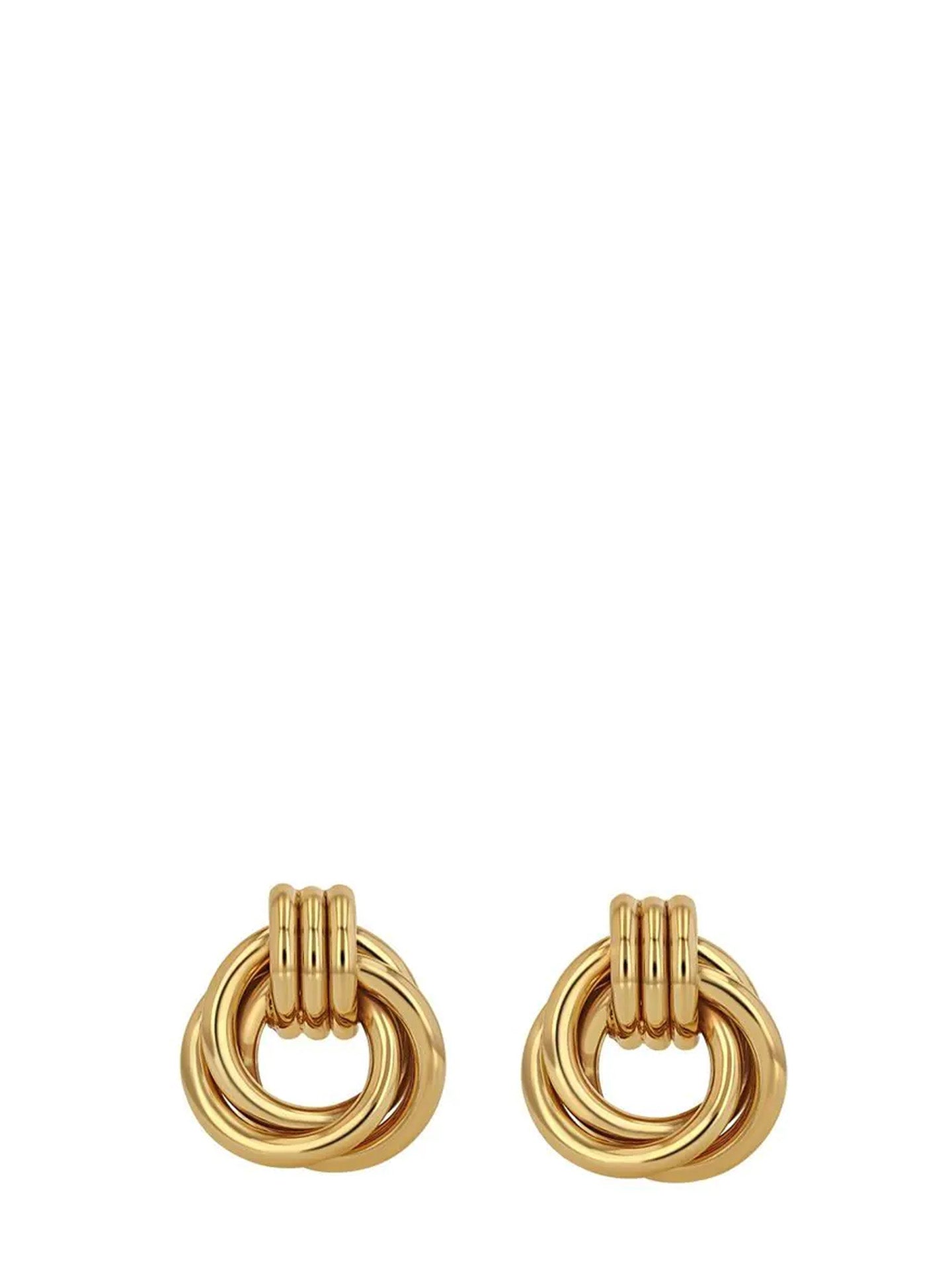 Triple Knot earrings, gold