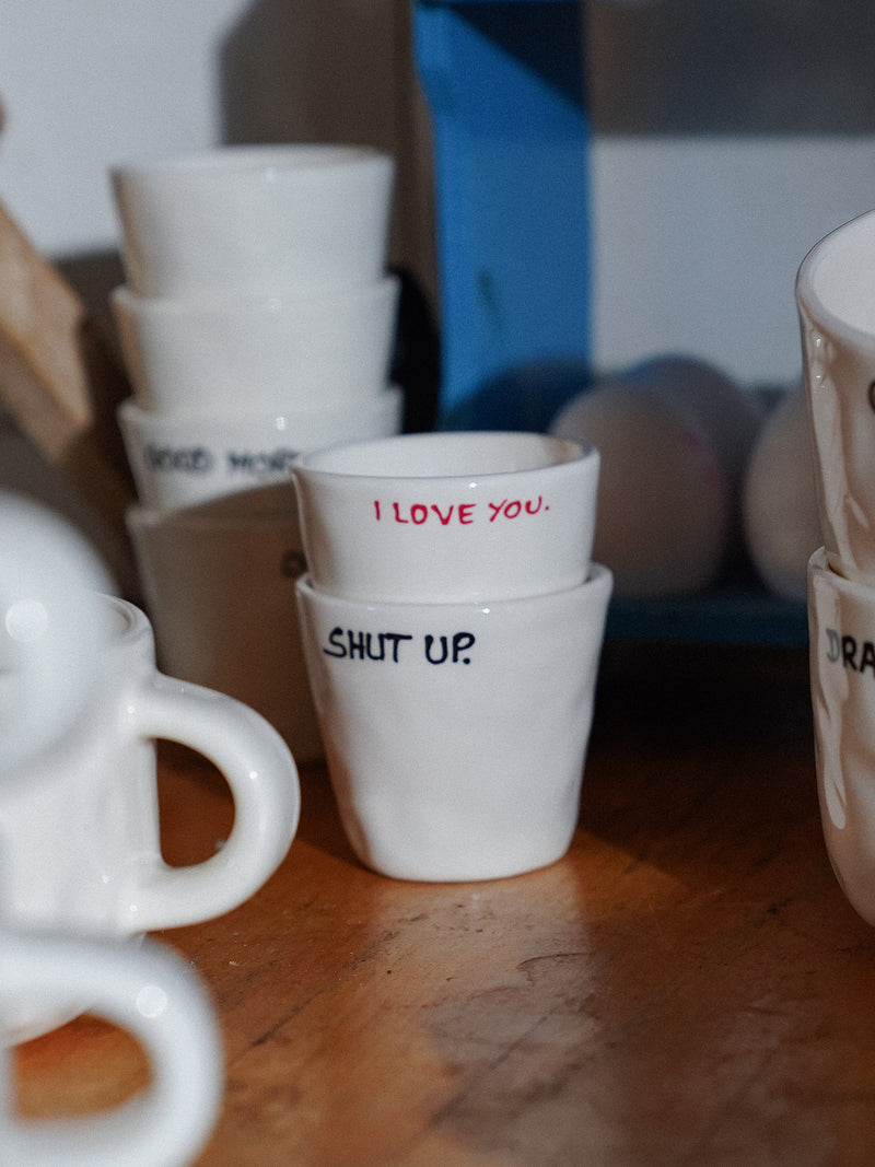 I love you espresso cup