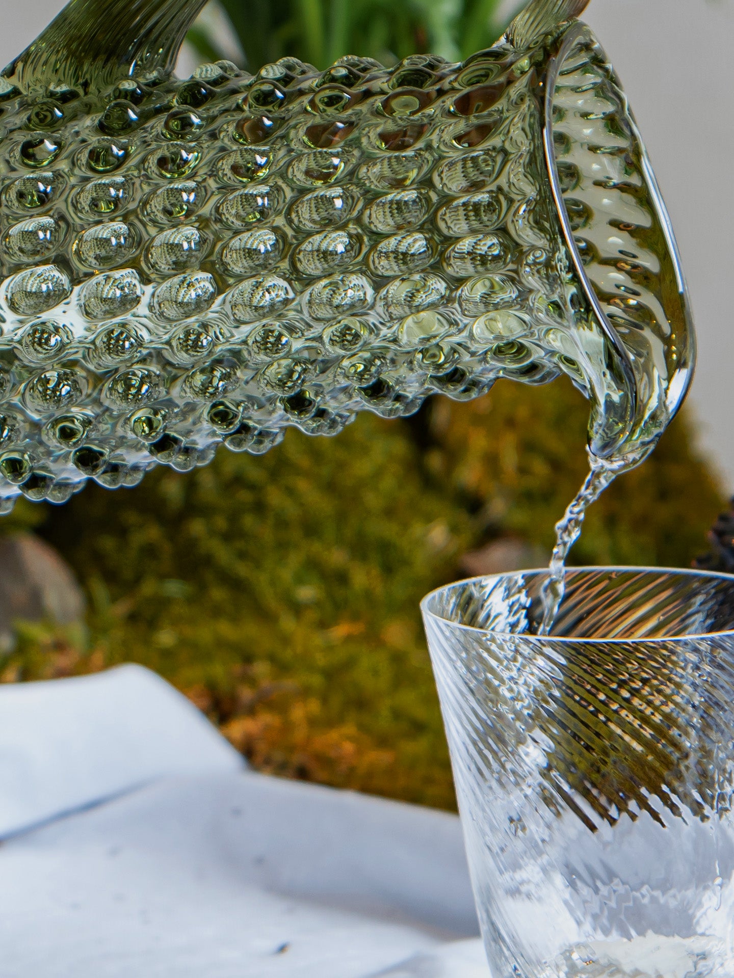 Eiffel Hobnail Jug 1L, Olive green