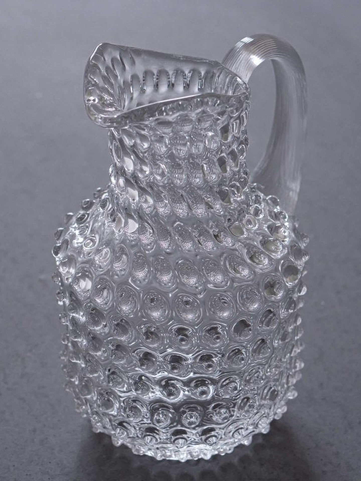 Crystal Hobnail square jug, 2L