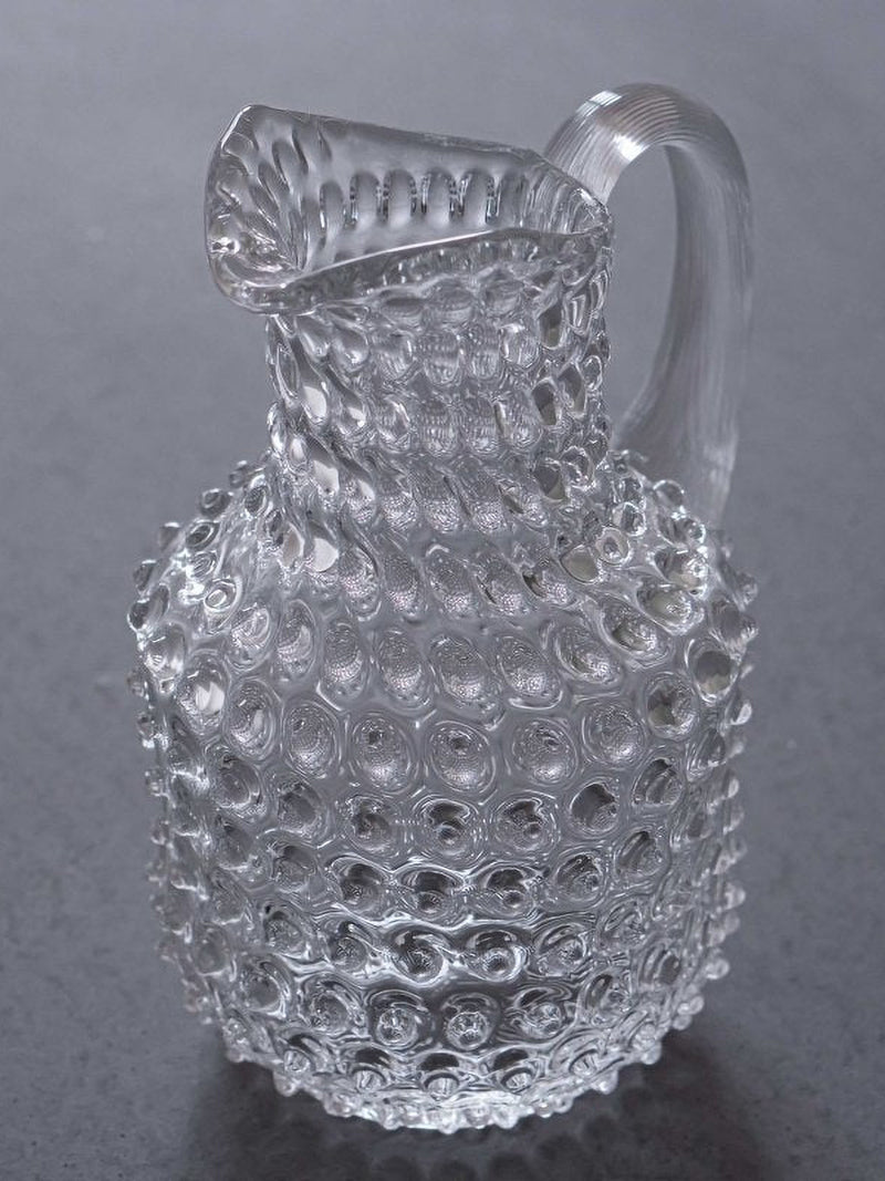 Crystal Hobnail square jug, 2L