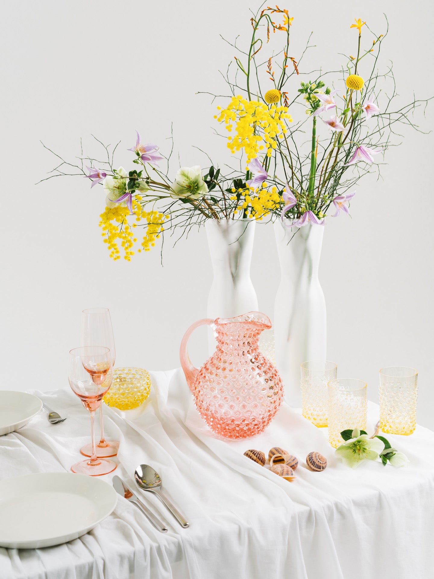 Paris hobnail jug 2 L, Rosa