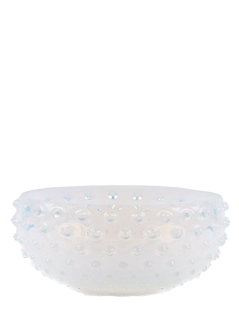 Opaline hobnail bowl (23 cm), creamy white