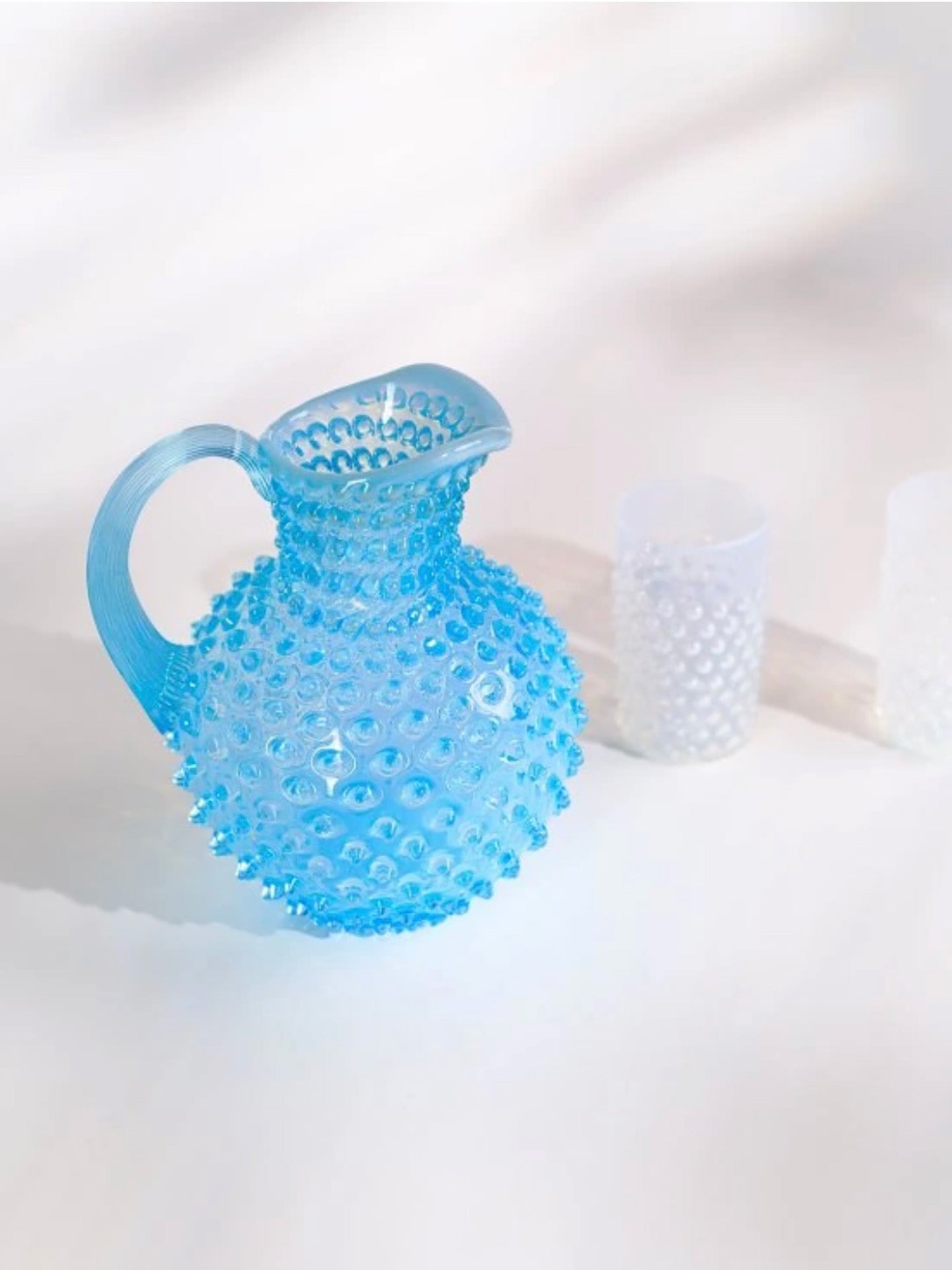 Opaline Paris Hobnail Jug 2L, Pastel Blue
