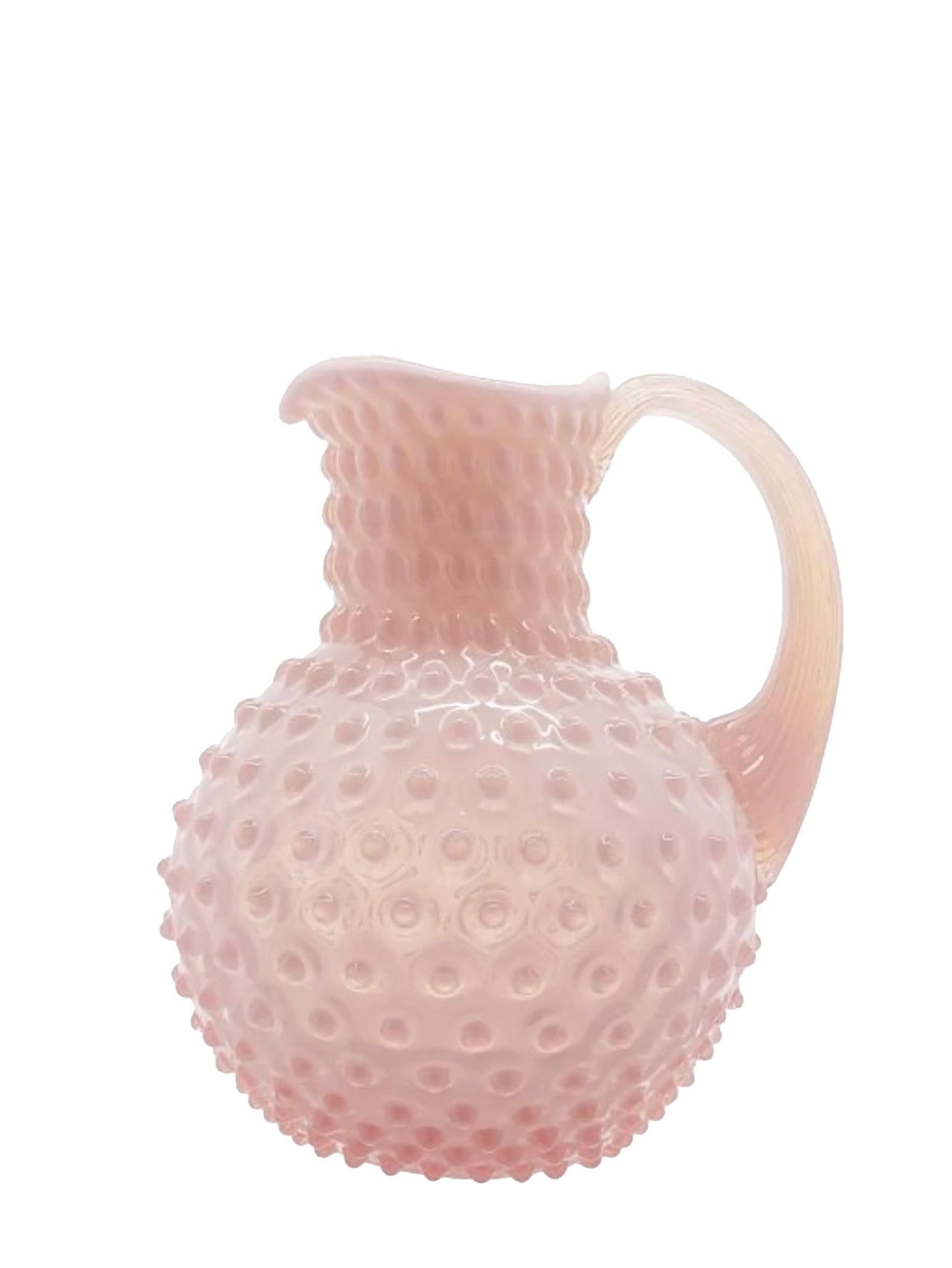 Opaline Paris hobnail jug (2L), soft rose